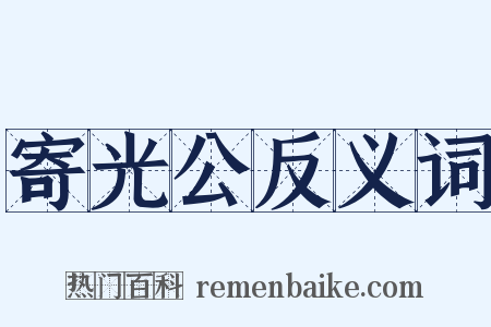 寄光公反义词是什么意思的图片